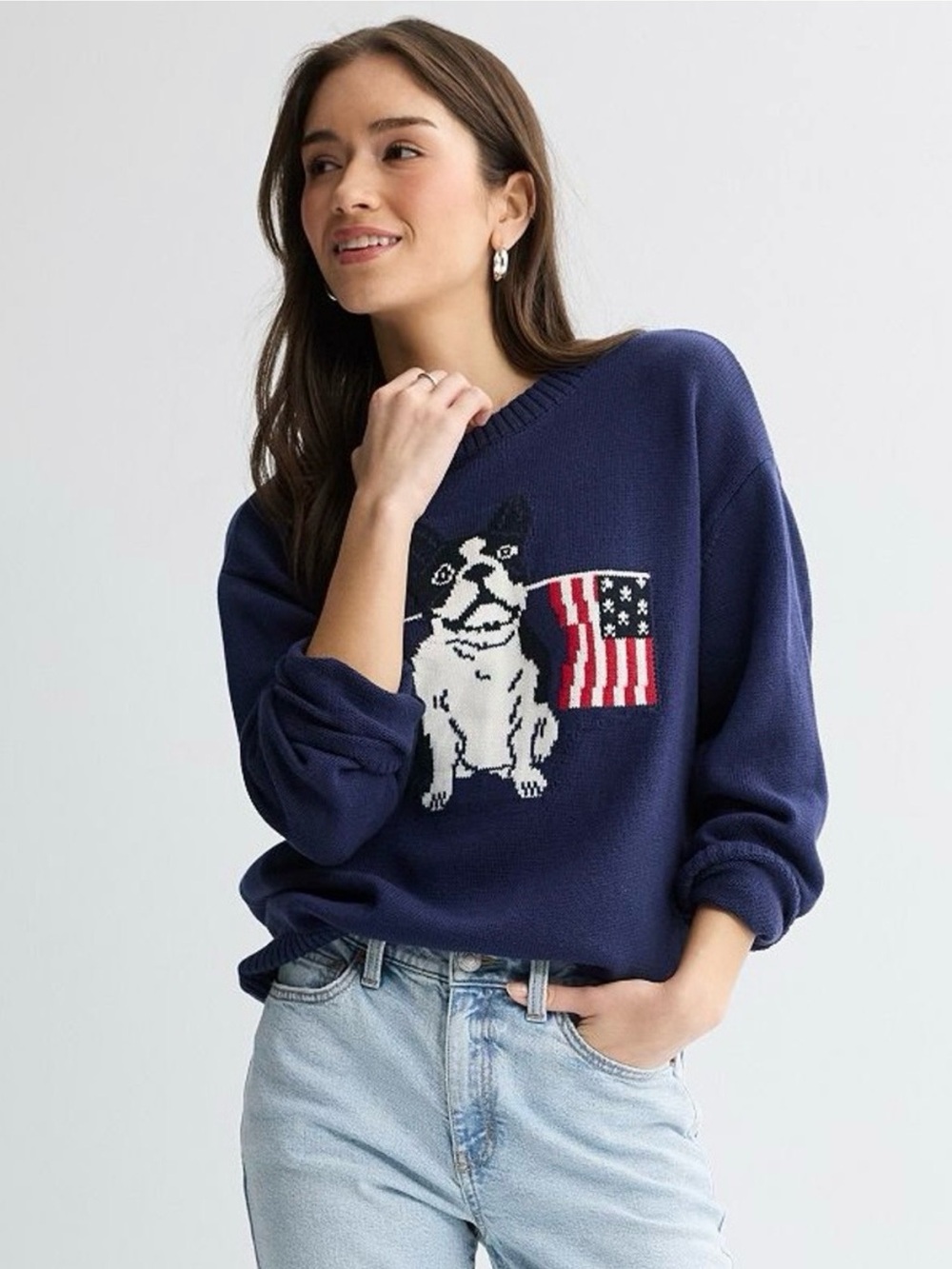 New with tags Navy Flag dog Crewneck Sweater size XL - Picture 1 of 6